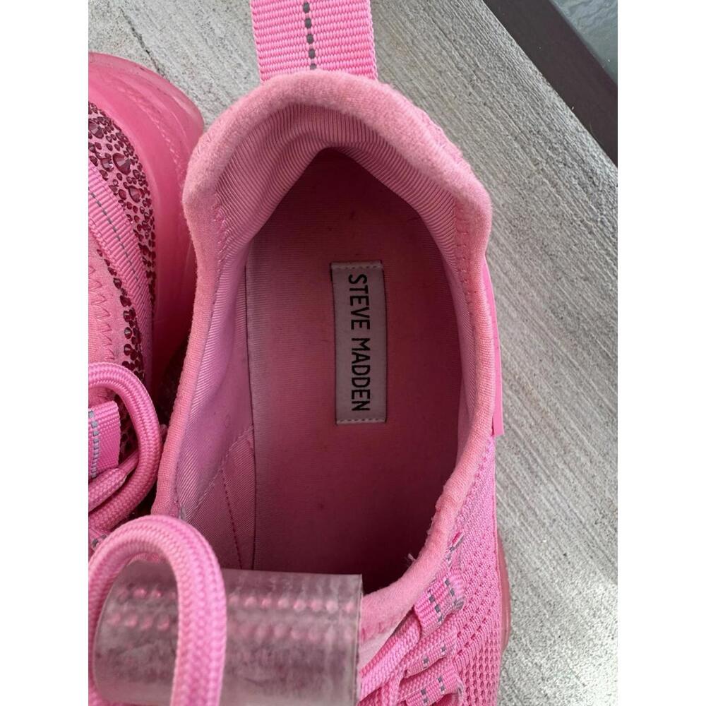 Steve Madden Maxima Pink Rhinestone Sneakers Women’s 7M SM NY90 Chunky Sole...‎ - Picture 2 of 14
